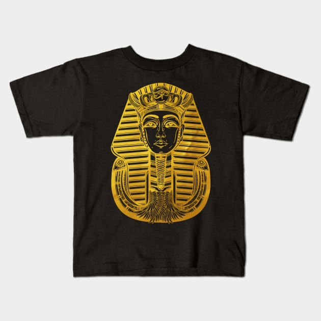 Tutankhamun Golden Kids T-Shirt by DISOBEY